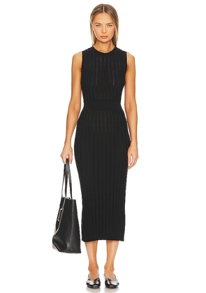 Varley Florian Knit Dress in Black. Size L, M.