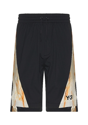 Y-3 Yohji Yamamoto Rust Dye Shorts in Black. Size M, S, XL/1X.