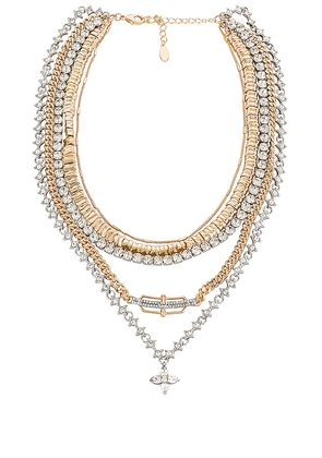 8 Other Reasons Camilla Layered Necklace in Metallic Gold.