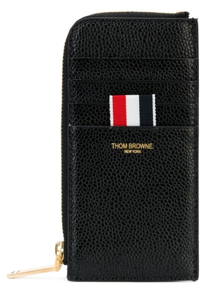 Thom Browne half-zip leather wallet - Black