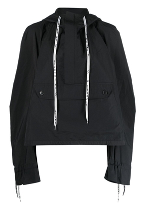 Henrik Vibskov Delivery half-zip hooded jacket - Black