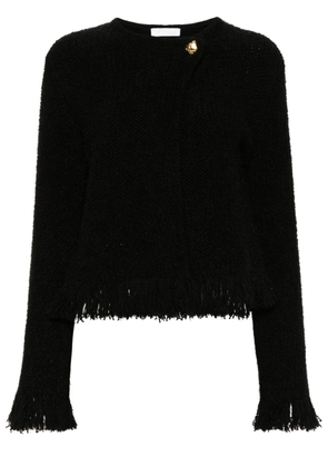 Chloé fringed bouclé tweed jacket - Black