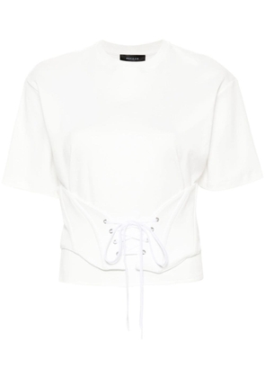 Mugler corset detail cotton T-shirt - White