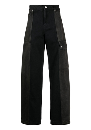 Trussardi wide-leg cargo jeans - Black
