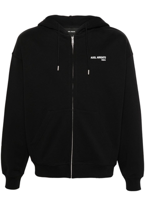 Axel Arigato logo-print zip-fastening hoodie - Black
