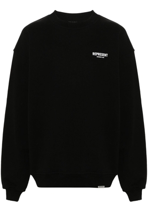 Represent logo-print cotton sweatshirt - Black