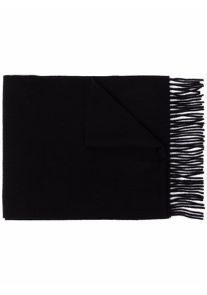 Vivienne Westwood logo-embroidered wool scarf - Black