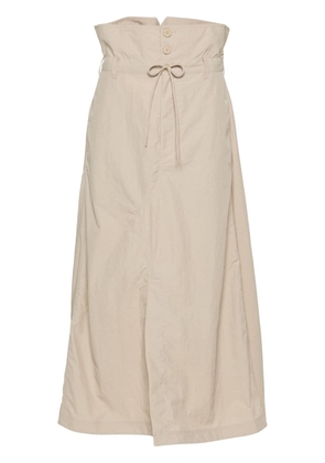 Y-3 A-line crinkled maxi skirt - Neutrals
