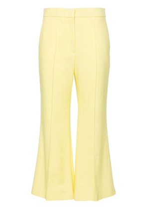 MSGM mid-rise cropped trousers - Yellow