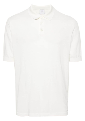 Eleventy ribbed cotton polo shirt - White
