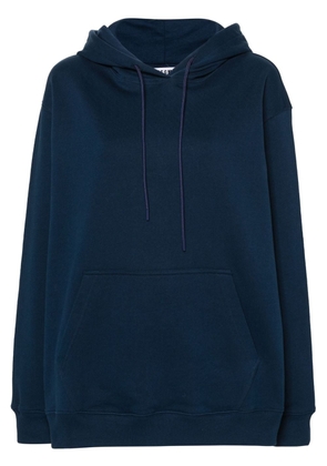 MSGM logo-print cotton hoodie - Blue