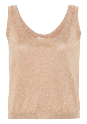 Manzoni 24 round-neck knitted top - Gold