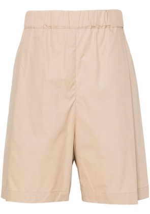 Laneus elasticated-waist cotton shorts - Neutrals