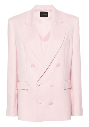 THE ANDAMANE double-breasted crepe blazer - Pink