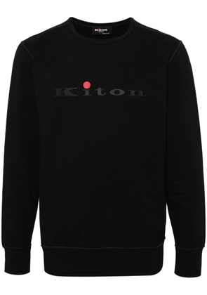 Kiton rubberized-logo sweatshirt - Black