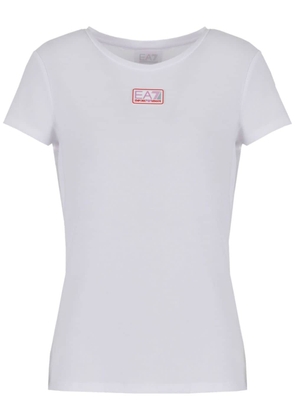 Ea7 Emporio Armani logo-trim jersey T-shirt - White