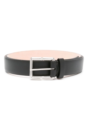 Lanvin engraved-buckle leather belt - Black