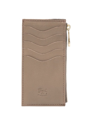 Il Bisonte vertical leather wallet - Neutrals