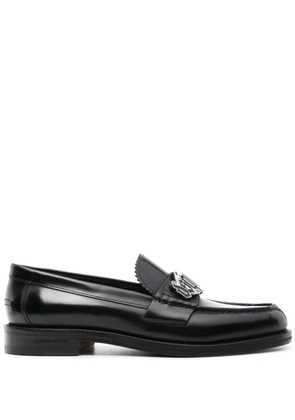 Dsquared2 logo-plaque leather loafers - Black