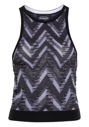 Missoni zigzag-woven knitted tank top - Black