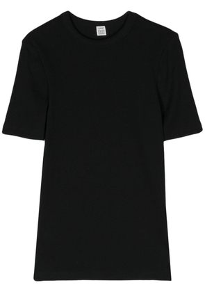 TOTEME crew-neck short-sleeve T-shirt - Black