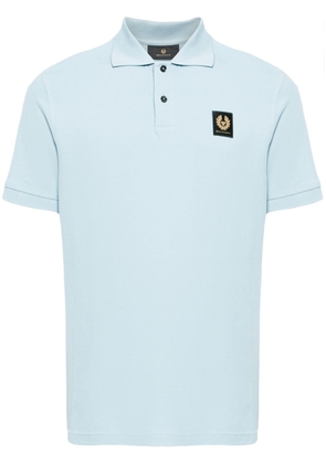 Belstaff logo-appliqué cotton polo shirt - Blue
