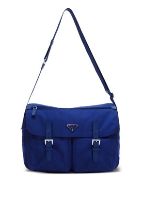 Prada Pre-Owned triangle-logo messenger bag - Blue