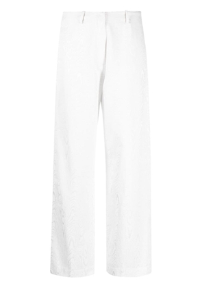 Forte Forte wide-leg jacquard trousers - White