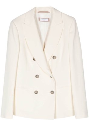 Peserico double-breasted crepe blazer - Neutrals