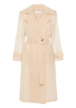 Peserico bead-embellished trench coat - Neutrals