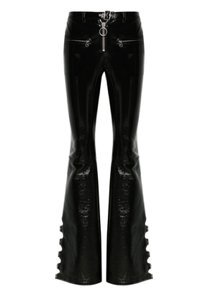 Courrèges multi-buckle flared trousers - Black