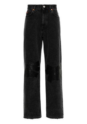 Martine Rose tape-detail regular-fit jeans - Black