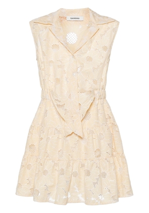 SANDRO broderie-anglaise dress - Yellow