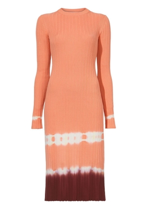 Proenza Schouler White Label dip-dye ribbed-knit dress - Orange
