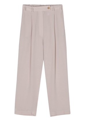 Alysi high-waist cropped silk trousers - Grey