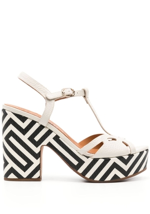 Chie Mihara Jinga 110mm patterned sandals - White