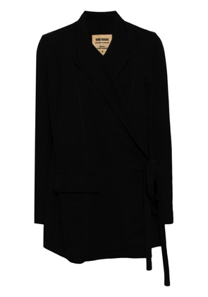 Uma Wang tie-fastening wrap blazer - Black
