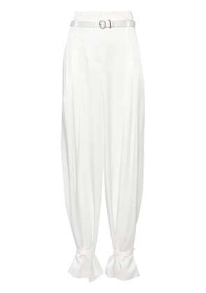 Jil Sander crepe pleated straight trousers - White