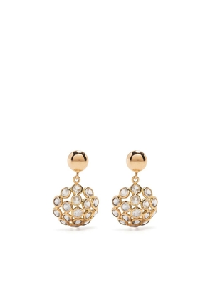 Swayta sha 18kt yellow gold sapphire-encrusted earrings