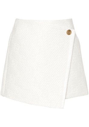 Elisabetta Franchi patterned-jacquard mini skirt - Neutrals