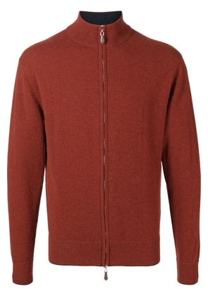 N.Peal cashmere zip-up jumper - Red