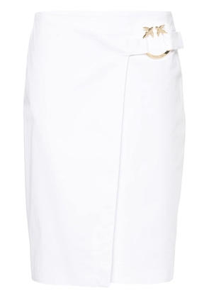 PINKO Eurito wrap midi skirt - White