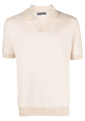 Frescobol Carioca short-sleeved knitted polo shirt - Neutrals