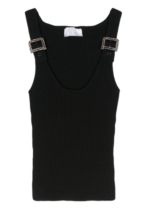 Giuseppe Di Morabito buckle-detail knitted top - Black