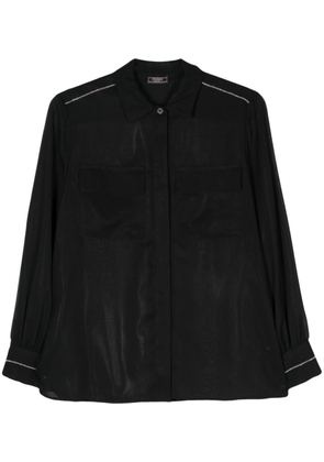 Peserico semi-sheer shirt - Black