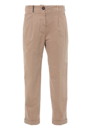 Peserico pleated tapered trousers - Brown