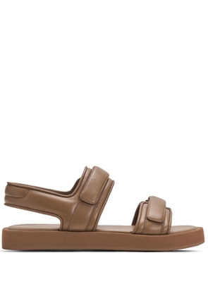 12 STOREEZ padded leather sandals - Neutrals