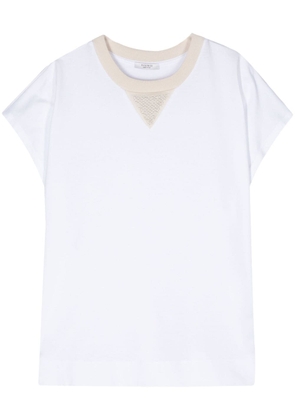 Peserico cap-sleeve cotton T-shirt - White