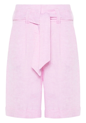 Peserico mélange linen shorts - Pink