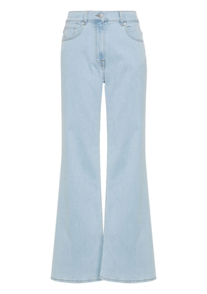 Peserico logo-patch wide-leg jeans - Blue